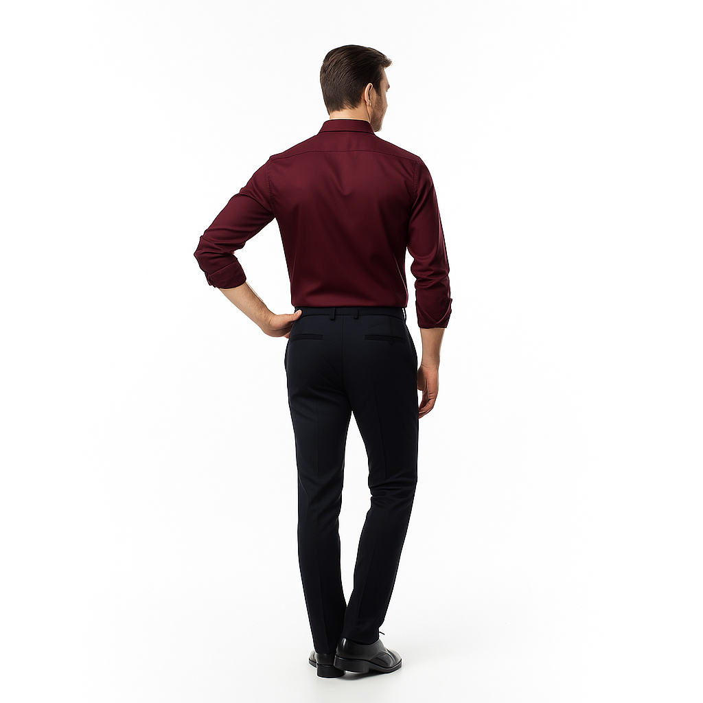 Men’s Premium Slim Fit Long Sleeve Button-Down Shirt – Multiple Colours Available