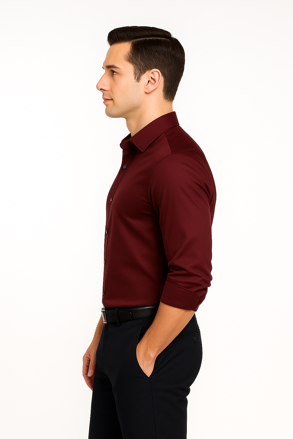 Men’s Premium Slim Fit Long Sleeve Button-Down Shirt – Multiple Colours Available