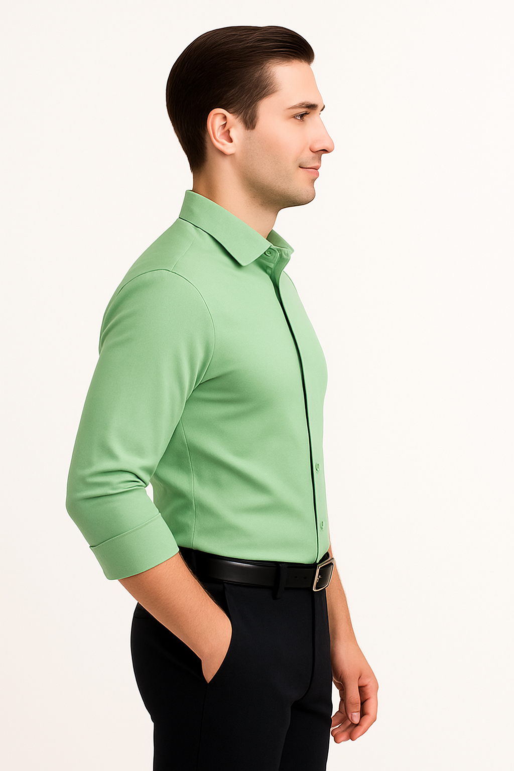 Men’s Premium Slim Fit Long Sleeve Button-Down Shirt – Multiple Colours Available