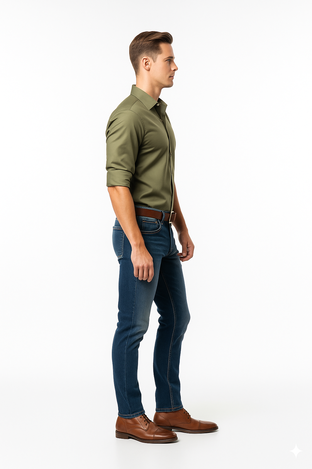 Men’s Premium Slim Fit Long Sleeve Button-Down Shirt – Multiple Colours Available