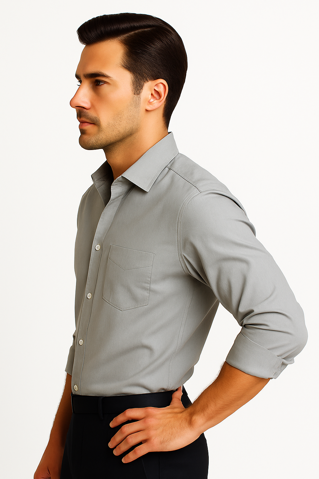 Men’s Premium Slim Fit Long Sleeve Button-Down Shirt – Multiple Colours Available